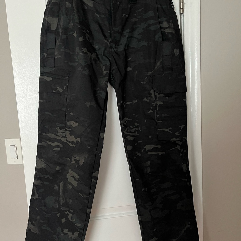 Black Camouflage Cargo Pants